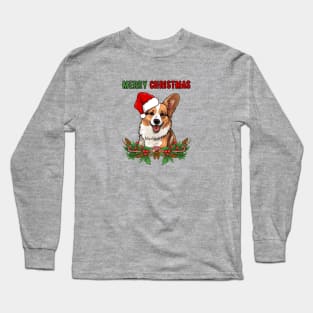 Merry Christmas Welsh Corgi Pembroke Santa Long Sleeve T-Shirt